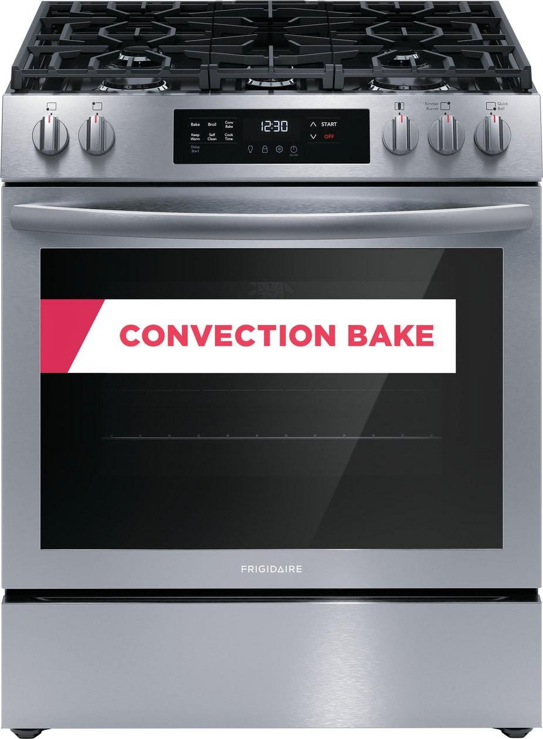 Frigidaire 30" Stainless Steel Convection Gas Range with Griddle
