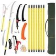 thumbnail image 1 of 30 Ft Manual Pole Saw, Extendable Tree Pruner Blade and Scissors Set with Fiberglass Handles, Long Branch Pruner Retractable for Backyard and Garden, Bush Cutting and Pruning of Palm Trees, Yellow, 1 of 9