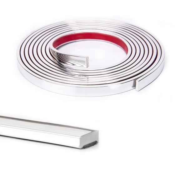 30 Ft Peel And Stick Flexible Vinyl Molding Trim For Wall Tile Edges Kitchen Backsplash Mirrior Frame In Stainless Steel