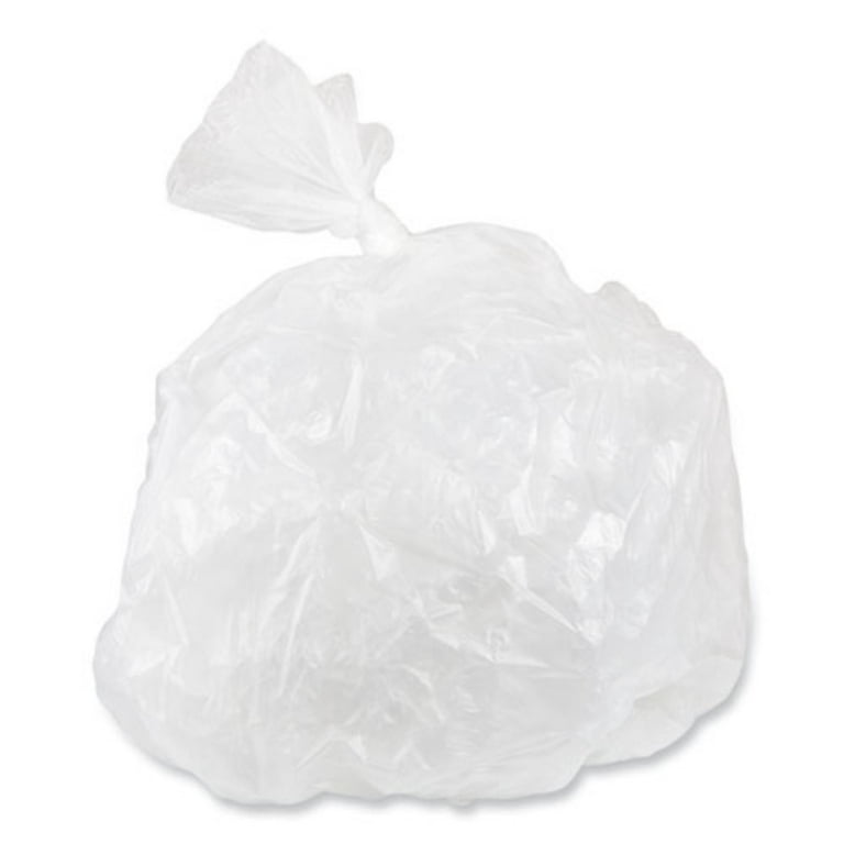 Inteplast Group High-Density Interleaved Commercial Can Liners, 30 gal, 16 microns, 30 x 37, Clear