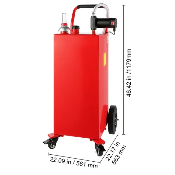 30 Gallon Diesel Caddy, 23.5 L/min, 180W Portable Storage Tank Container with Electric Pump Wheels, Diesel Transfer Storage Tank for Fueling