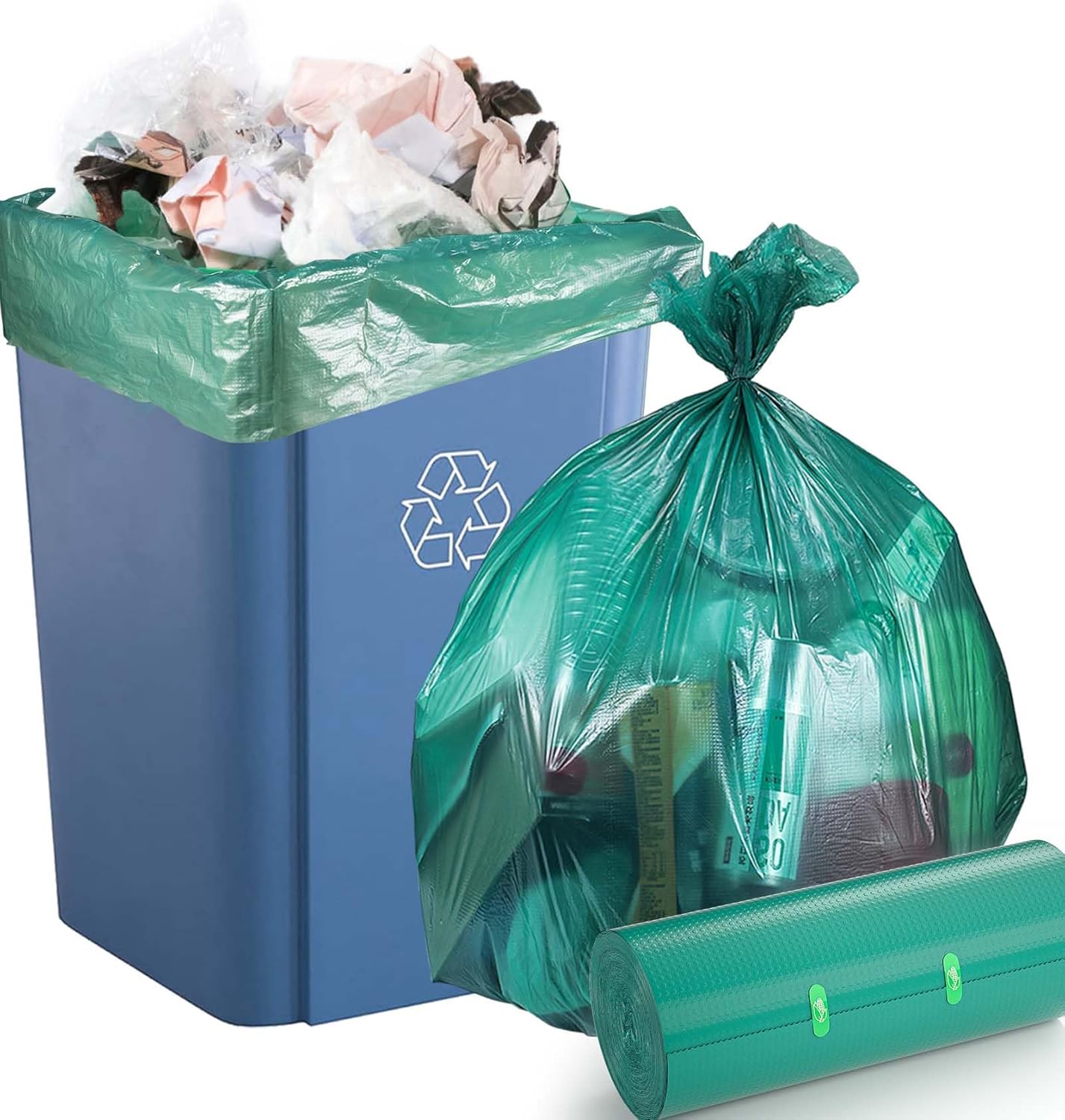 30 Gallon Garbage Bags,AYOTEE 1 Mil Thick Big Garbage Bags 30 Gallon