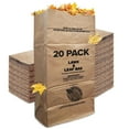 30 Gallon Kraft Lawn and Leaf Bags (20 Pack) EcoFriendly Heavy Duty