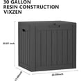 thumbnail image 1 of 30 Gallon Lockable Outdoor Storage Box for , Garden, Pool - Weatherproof &  Resistant - Black, 1 of 4