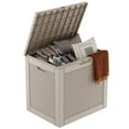 thumbnail image 1 of Easy Up 30 Gallon Resin Deck Box, Lockable Patio Outdoor Storage Box for Furniture, Garden Tools and Tools Storage, Waterproof Outside Storage Boxes, 1 of 7