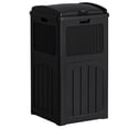 thumbnail image 1 of 30 Gallon Trash Can, Resin Outdoor Garbage Can with Lid, Waterproof Hideaway Patio Waste Bins for Outside Use (Black), 1 of 7