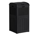 thumbnail image 1 of 30 Gallon Trash Can, Resin Outdoor Garbage Can with Lid, Waterproof Hideaway Patio Waste Bins for Outside Use (Black), 1 of 7