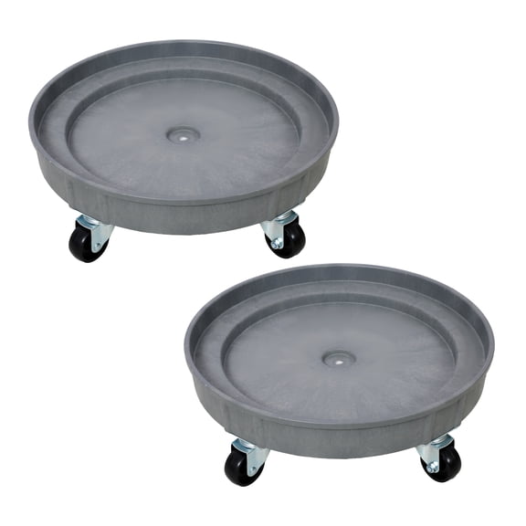 30 Gallon and 55 Gallon Heavy Duty Plastic Drum Dolly – Durable Plastic Drum Cart 900 lb. Capacity- Dolly with 5 Swivel Casters Wheel ,2pcs set