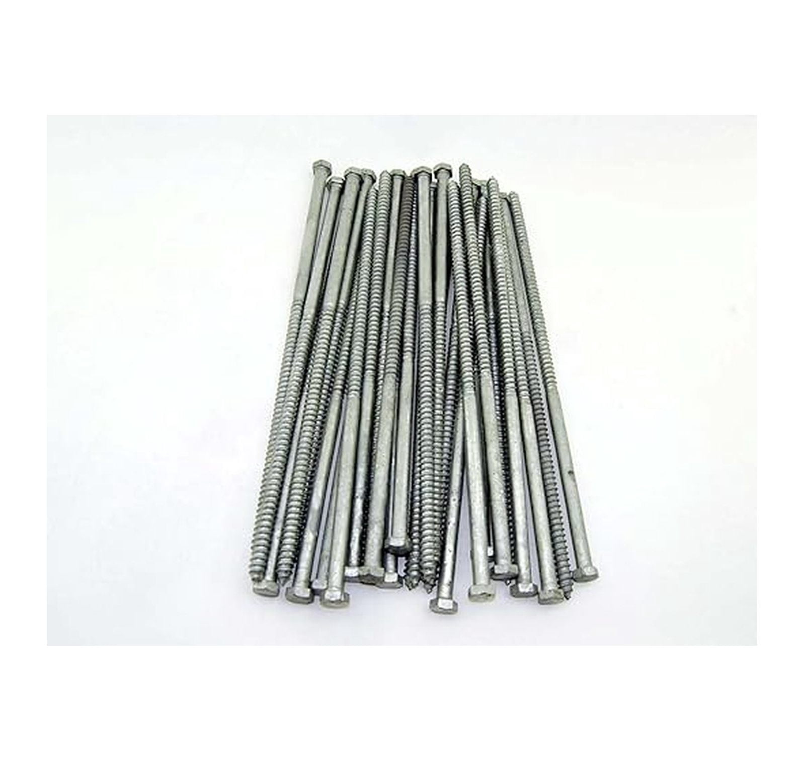 (30) Galvanized Hex Head 3/8 x 12 Lag Bolts Wood Screws