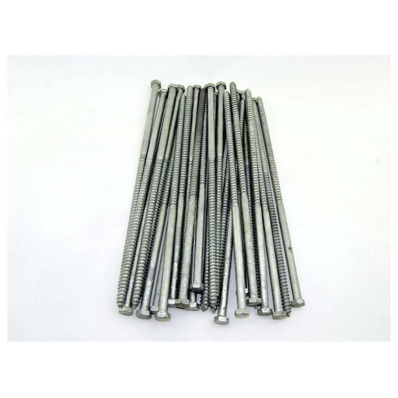 (30) Galvanized Hex Head 3/8 x 12 Lag Bolts Wood Screws