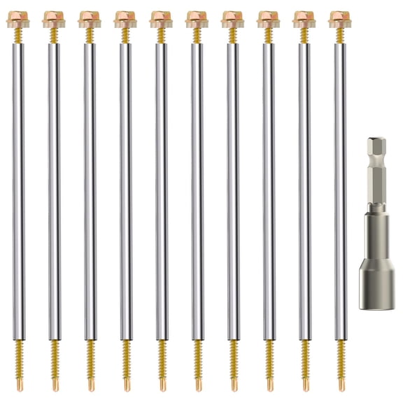 30 Galvanized steel 8 Inch Gutter Screws 6 Inch Metal Fasteners Roof Repair