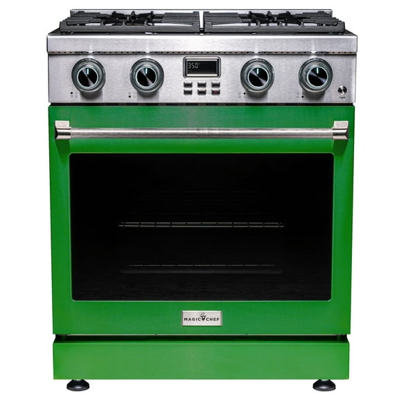 30" Gas Range + Green Door