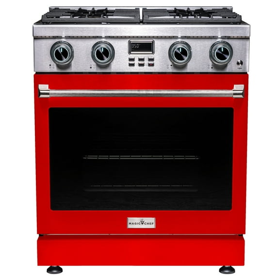 30" Gas Range + Red Door