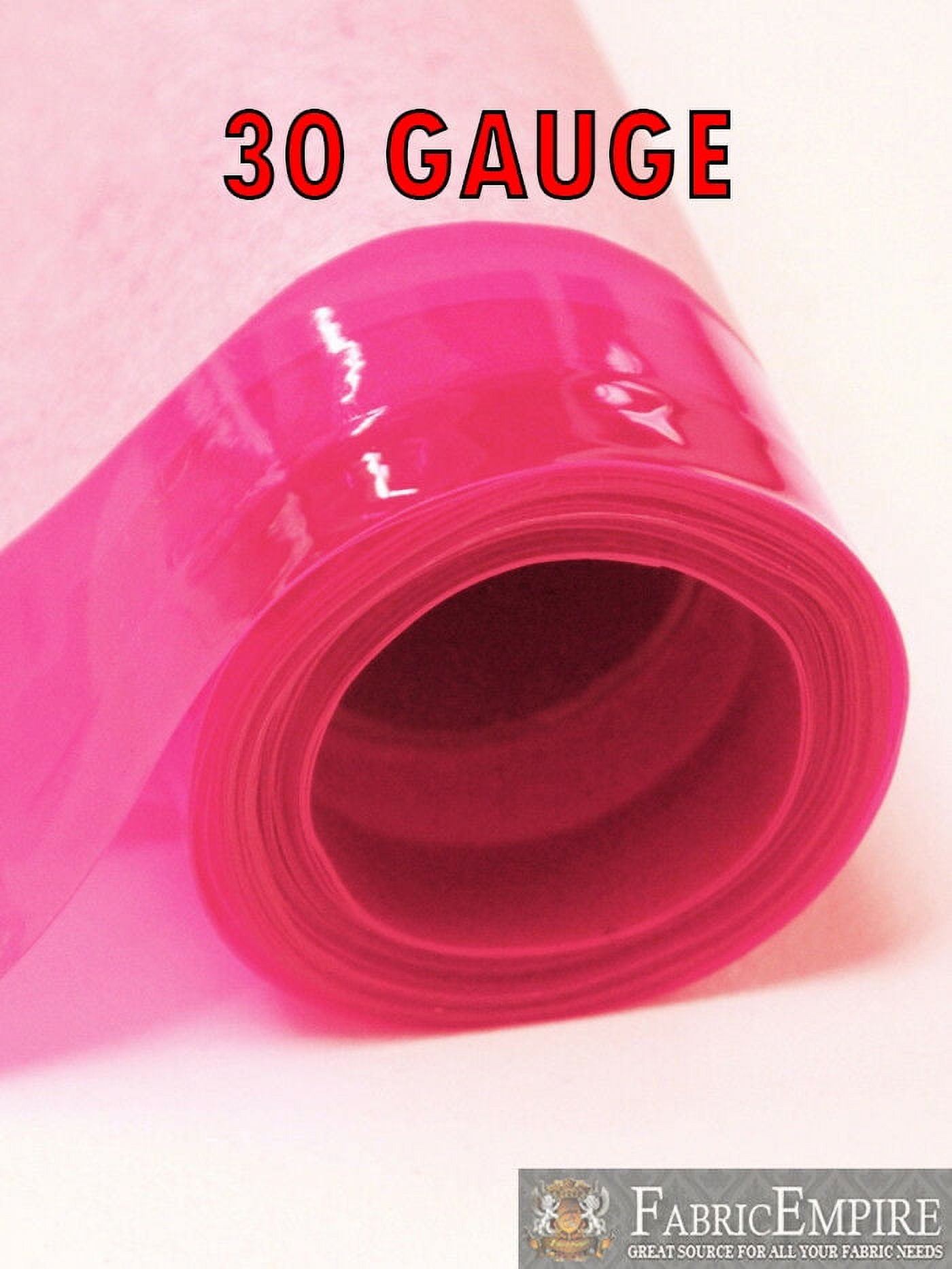30 Gauge Pink Tinted Plastic Vinyl Fabric 48" Wide Sold By The Yard