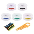 thumbnail image 1 of 30 Gauge Silicone Wire Kit 30AWG Stranded Tinned Copper Hookup Spool 32.8ft 1/32" OD Black Red Yellow Blue Green, 1 of 6