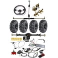 thumbnail image 1 of 30" Go Kart Rear Axle Kit & 48V 1000W Electric Brushless Motor Controller Differential &145/70-6" Wheels Tires + Front Steering Shaft for ATV Quad Buggy 4 Wheelers Dolly Cart Trike Tricycle, 1 of 10