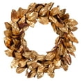 thumbnail image 1 of 30" Gold Magnolia Leaf Wreath, 1 of 2