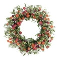 thumbnail image 1 of CC Christmas Decor 30" Green and Red Puleo International Artificial Daisy Floral Spring Wreath, 1 of 3