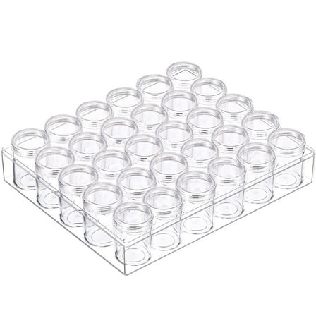 30 Grids Diamond Storage Containers, Bead Storage Organizer with Lids 6.3X5.3 In