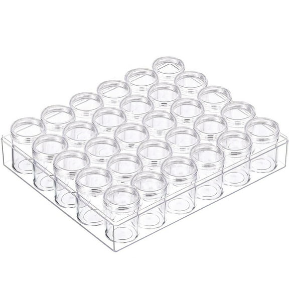 30 Grids Diamond Storage Containers, Bead Storage Organizer with Lids 6.3X5.3 In
