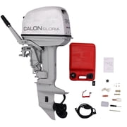 30 HP 2-Stroke Calon Outboard Motor 15 Short Shaft Rear Control Boat Engine Water Cooling System