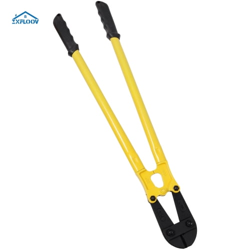 30" Heavy-Duty Bolt Cutter, Ergonomic Soft Rubber Grip, Yellow Steel Cutter for Fence, Steel Wire, Chain, Medium Padlocks