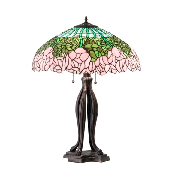 30" High Cabbage Rose Table Lamp