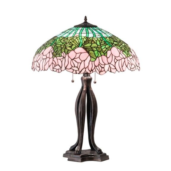 30" High Cabbage Rose Table Lamp
