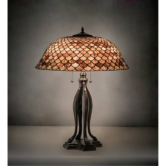 Meyda Lighting 30" High Fishscale Table Lamp