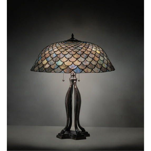 30" High Tiffany Fishscale Table Lamp