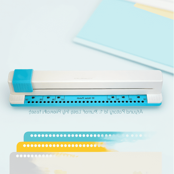 30 Hole Paper Punch, Adjustable Planner Hole Puncher for Discbound Notebooks and Journal Making, Metal