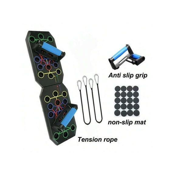 30-Hole Push Up Board with Pull Bar - Portable Home Gym Training Equipment for Chest & Abdominal Muscles, Gifts for Men Women Fitness Enthusiasts