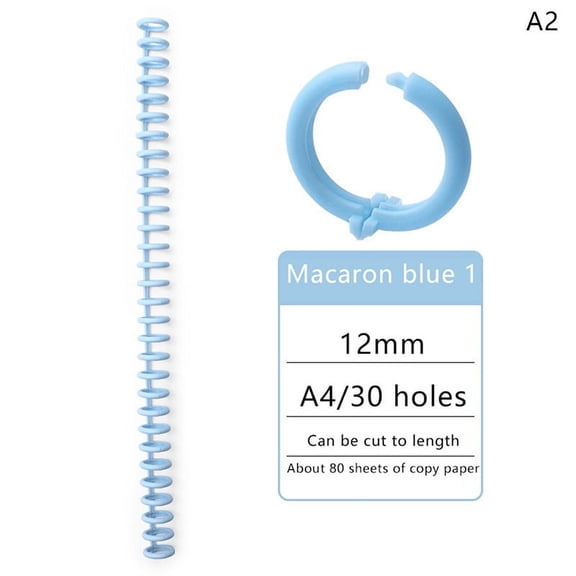 30 Holes Loose-leaf Plastic Binding Ring Spring Spiral Rings Binder Strip For A4 Paper Notebook Stationery Office Supplies