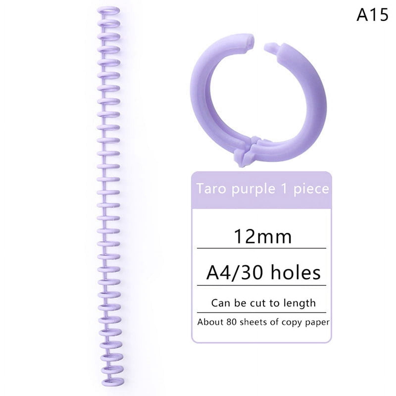 30 Holes Loose-leaf Plastic Binding Ring Spring Spiral Rings Binder ...