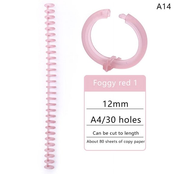 30 Holes Loose-leaf Plastic Binding Ring Spring Spiral Rings Binder Strip For A4 Paper Notebook Stationery Office Supplies