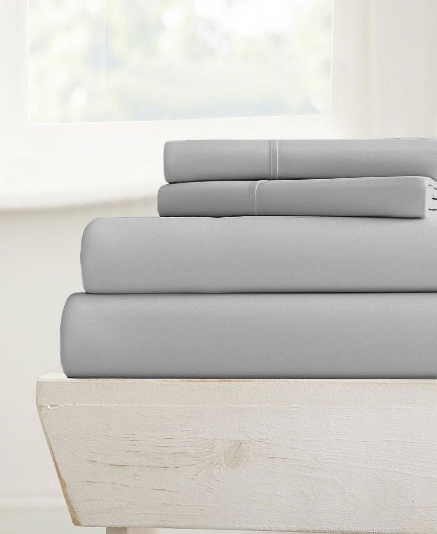 30-INCH EXTRA DEEP POCKETS - 700-TC King Size 4PC Sheet Set - Premium 700-Thread-Count 100% Egyptian Cotton - Light Grey