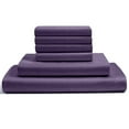thumbnail image 1 of 30-INCH EXTRA DEEP POCKETS -King Egyptian 300-TC Cotton 6-PC Sheet Set with 1 Fitted Sheet, 1 Oversized Flat Sheet 4 Pillowcases - Plum, 1 of 7