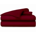 thumbnail image 1 of 30-INCH EXTRA DEEP POCKETS - Pure Organic Cotton Sheets - California King Size, Burgundy Color, Bedsheet 1000-Thread-Count, 1 of 7