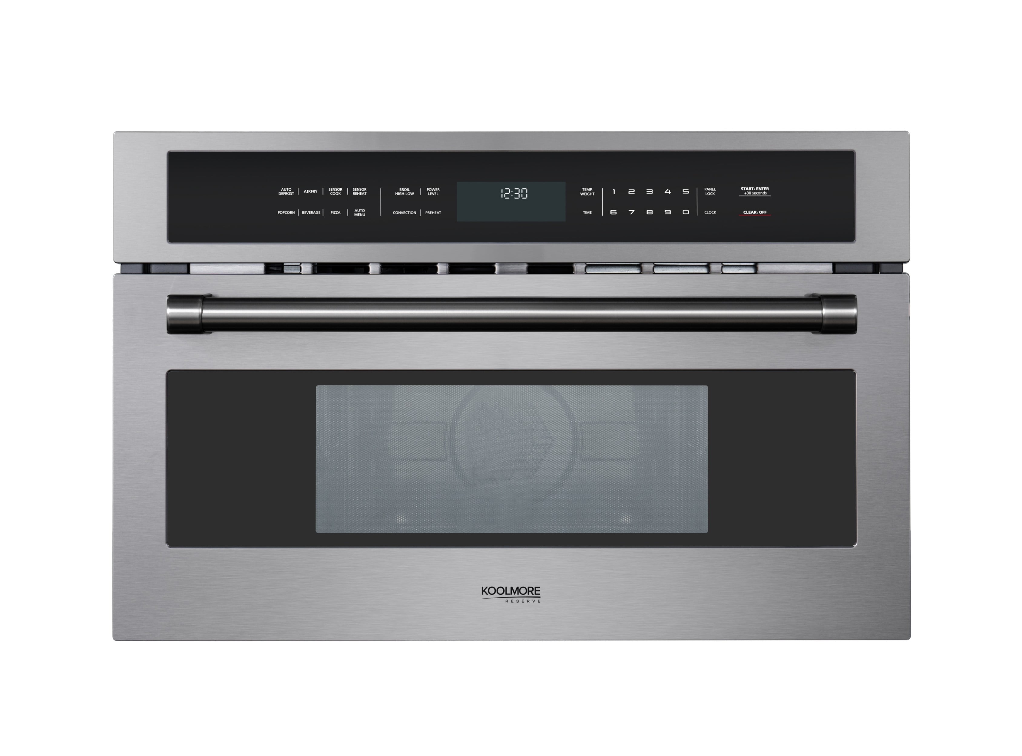 30 In. Black Stainless Steel Built-in Convection Microwave Oven with Speed and Sensor Cooking, 1.6 Cu. Ft.