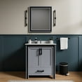 thumbnail image 1 of 30 In. W X 22 D Dark Grey Vanity For Bathroom With White Quartz Surface, Faucet Included And 28 Mirror - Long-lasting To Scratches, Stains 30" 22" Top, & 28" Scratches, 1 of 7