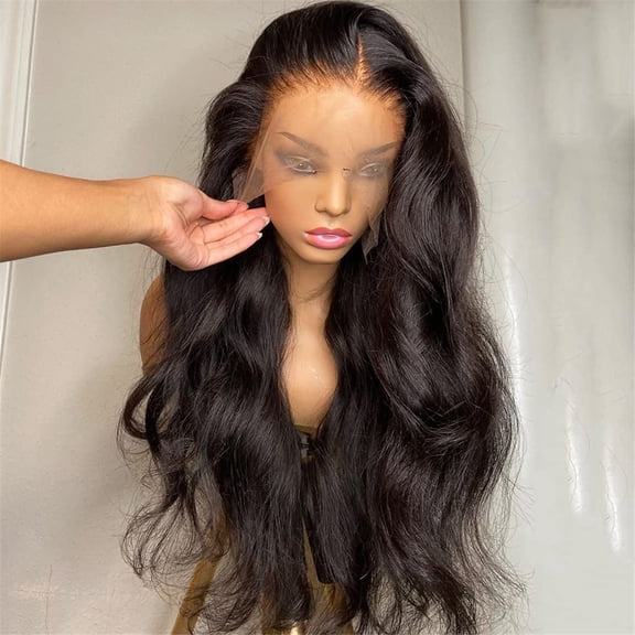 30 Inch 13x4 13x6 Transparent Body Wave Lace Front Wig Human Hair for Black Women - Pre Plucked 360 Brazilian Lace Frontal Wig, Natural Soft Touch, Washable, Versatile Hairstyles