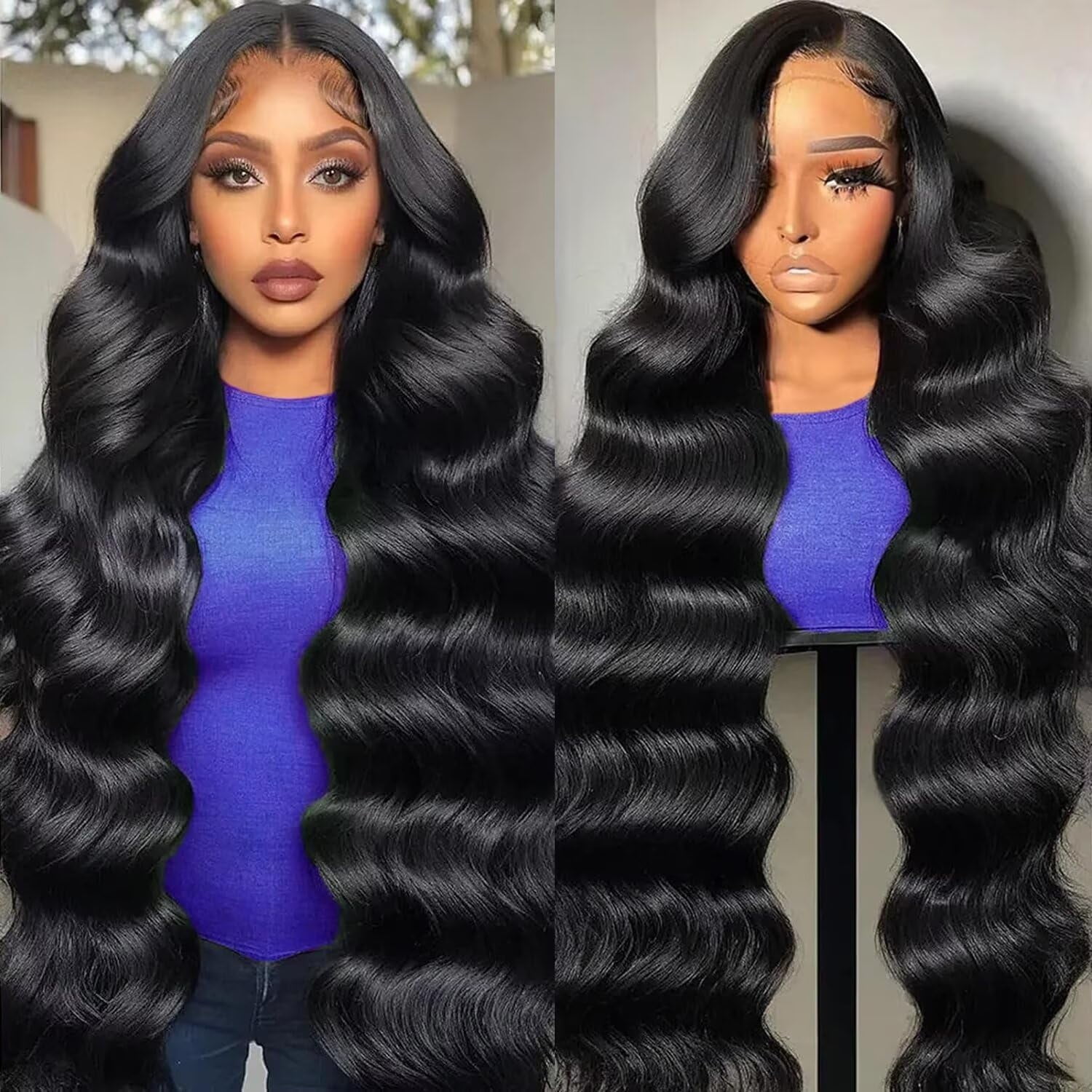 Outre 13x6 Hd Transparent Lace Frontal Wig - Maximina 30 Inch 13x6 Body Wave Lace Front Wigs Human Hair Pre Plucked HD