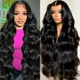 thumbnail image 1 of 30 Inch 13x6 Lace Front Wigs Human Hair 200 Density Body Wave HD Lace Front Wigs Human Hair Pre Plucked Natural Color Glueless Wig 100% Virgin Human Hair Lace Front Wigs for Women, 1 of 7