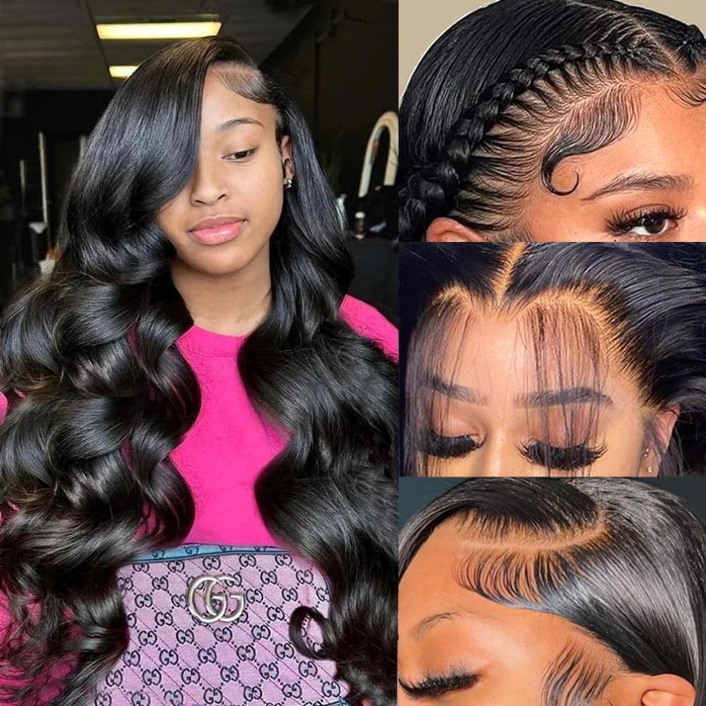 30 Inch 13x6 Lace Front Wigs Human Hair 200% Density Body Wave Lace Front Wigs Human Hair Pre Plucked Glueless Wigs Human Hair Wigs 13x6 HD Lace Frontal Wigs Human Hair Lace Front Wigs