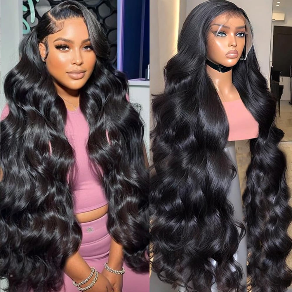 30 Inch 13x6 Lace Front Wigs Human Hair 200% Density Body Wave Lace Front Wigs Human Hair Pre Plucked Glueless Wigs Human Hair Wigs 13x6 HD Lace Frontal Wigs Human Hair Lace Front Wigs