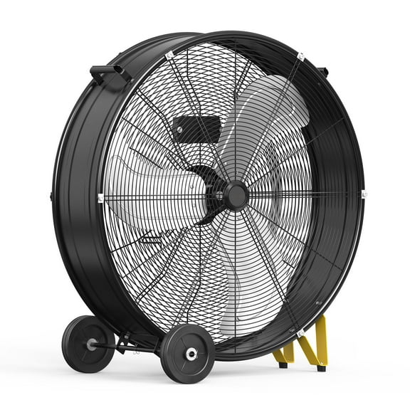 30 Inch 3 Speed High Velocity Industrial Drum Fan, 14000 CFM, For Warehouse, Workshops, Garage, Factory and Basement, UL Safety Listed