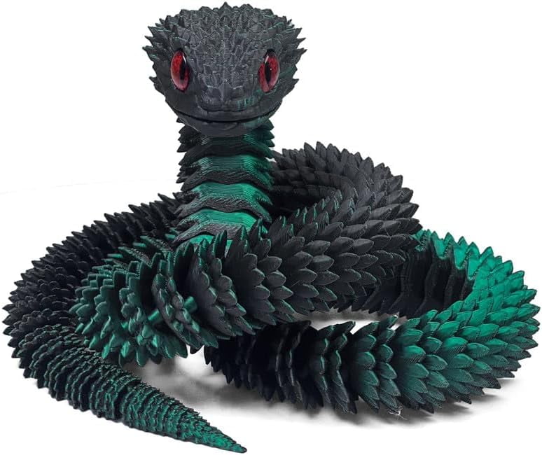 30 Inch 3D Printed Snake - Movable Articulated Snake, Perfect 3D ...