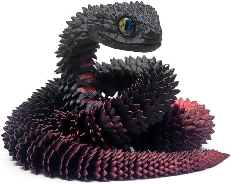30 Inch 3D Printed Snake - Movable Articulated Snake, Perfect 3D ...