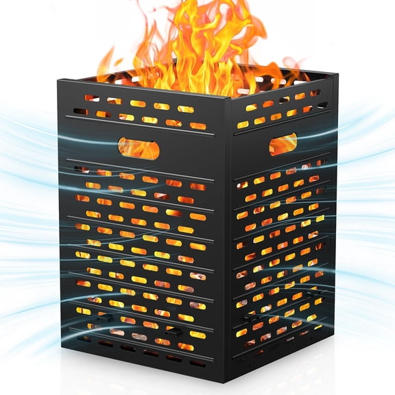 30 Inch 63 Gallon Burn Barrel - Ultra Thick Burn Drum, Yard Waste Incinerator, Burns Paper Leaves & Wood, Outdoor Burn Cage, Backyard Bonfire