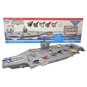30 Inch Aircraft Carrier with Sound Effects and Light Up Runway 14 Fighter Jets